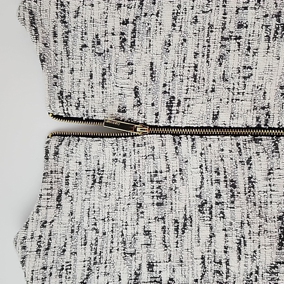 Calvin Klein Tweed Sheath Dress White Gray Black Size 8 - Picture 5 of 16